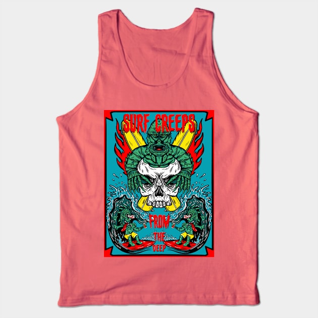 Surf Creeps Tank Top by Cottage 13 Designs